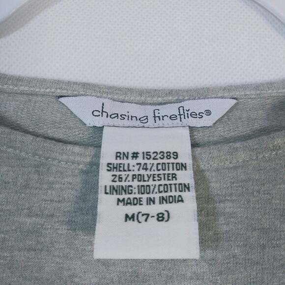Chasing Fireflies Gray Cozy Dress With Pockets Size Girls 7/8 - Picture 8 of 10